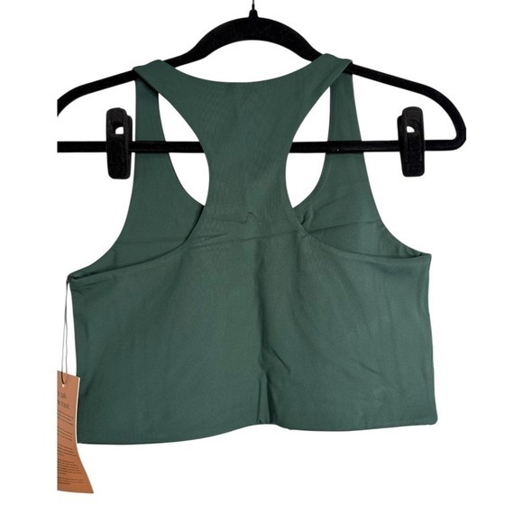 Girlfriend Collective Paloma Racerback Sports Bra‎ Large (Green) NEW - Picture 6 of 9